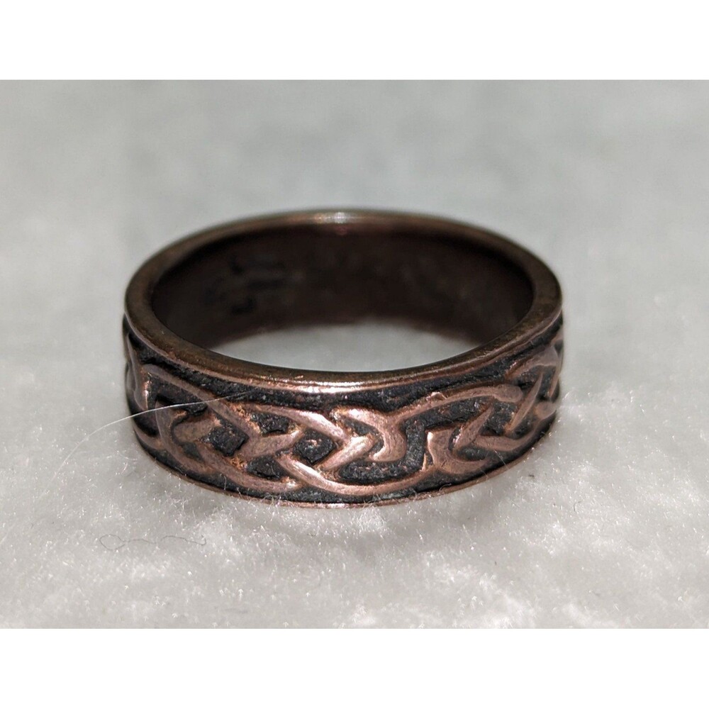 Celtic Knot Copper Band Size 7 - Picture 3 of 9